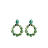 Seventy1 Beaded Circle Drop Earring, Green