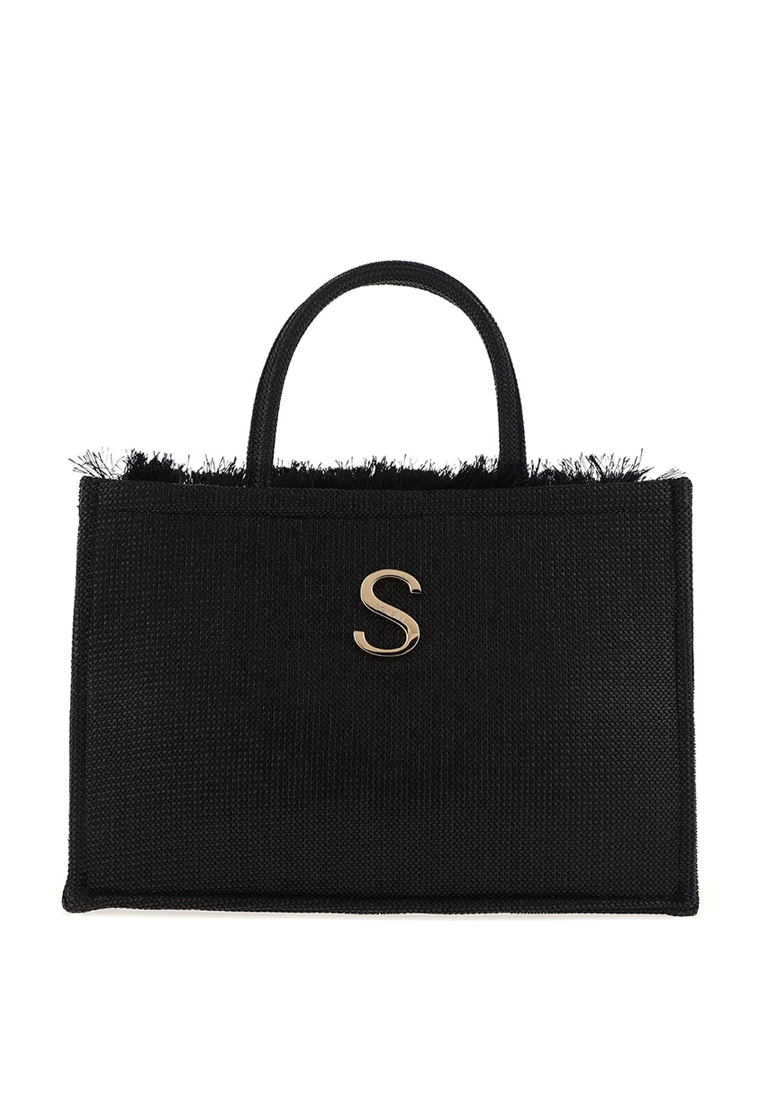 Sorena Nefeli Woven Large Tote Bag, Black - McElhinneys