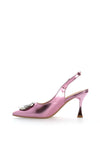 Sorento Ellingham Embellished Sling Back Heeled Shoes, Pink