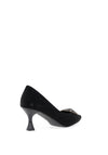 Sorento Secret Garden Faux Suede Embellished Heels, Black