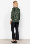 Soyaconcept Vickie V-Neck Print Blouse, Dark Green