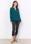 Soyaconcept Radia V-Neck Lightweight Blouse, Green