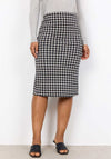 Soyaconcept Idina Houndstooth Pencil Skirt, Black and White