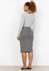 Soyaconcept Idina Houndstooth Pencil Skirt, Black and White