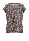 Soyaconcept Galina Ribbed Abstract Top, Wine