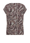 Soyaconcept Galina Ribbed Abstract Top, Wine