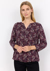 Soyaconcept Felicity Paisley Print Top, Wine Multi