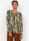 Soyaconcept Marica Printed V Neck Top, Green