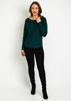 Soyaconcept Button Back Detail Knit Top, Forest Green