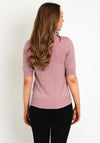 Soyaconcept Roll Neck Short Sleeve Knit Sweater, Pink