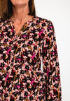 Soyaconcept Talena Split Neckline Lightweight Floral Blouse, Rose