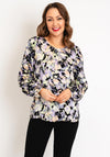 Soyaconcept Adela Abstract Print Satin Feel Blouse, Light Purple