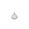 Sterling Silver Collection Disc Two Feet Pendant Necklace, Silver