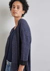 Street One Open Front Cardigan, Navy Marl