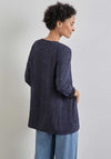 Street One Open Front Cardigan, Navy Marl