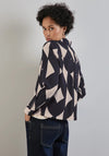 Street One Abstract Pattern Pocket Blouse, Blue