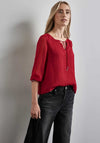 Street One Abstract Print Blouse, Red