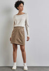 Street One Faux Suede Mini Skirt, Brown