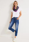 Street One Print Loop Scarf, Purple Multi