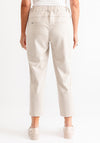 Street One Herringbone Tapered Trousers, Beige