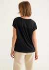 Street One Lace Neckline T-Shirt, Black