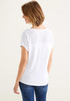 Street One Lace Neckline T-Shirt, White