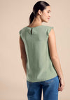 Street One Frill Trim Blouse, Soft Moss Green