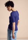 Street One Soft V Jersey T-Shirt, Violet Blue