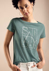 Street One Graphic Print T-Shirt, Seafoam Green