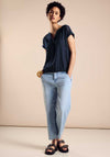 Street One Button Up Top, Deep Blue