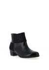 Suave Pauline Printed Heeled Ankle Boots, Black