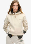 Superdry Essential Fleece Lined Logo Hoodie, Cream