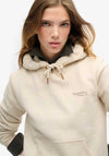 Superdry Essential Fleece Lined Logo Hoodie, Cream