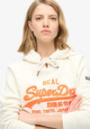 Superdry Neon Embroidered Graphic Hoodie, White