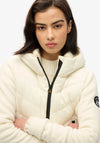 Superdry Hooded Storm Fleece Jacket, Off White