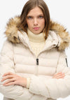 Superdry Womens Fuji Padded Coat, Cream