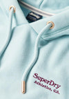 Superdry Womens Essential Logo Hooded Jumper, Winter Sky Blue