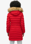 Superdry Womens Fuji Mid Length Coat, Red