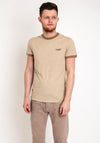 Superdry Essential Logo Ringer T-Shirt, Buck Tan Marl