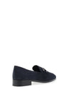 Tamaris Leather Suede Buckle Loafers, Navy