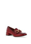 Tamaris Buckle Detail Loafers, Red