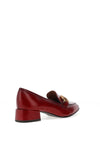 Tamaris Buckle Detail Loafers, Red