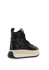 Tamaris Leopard Print Ankle Trainers, Black Leopard