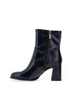 Tamaris Patent Block Heel Ankle Boots, Navy