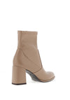 Tamaris Patent Block Heel Ankle Boots, Taupe