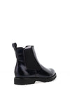 Tamaris Faux Leather Patent Chelsea Boots, Navy Metallic