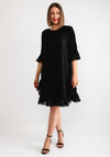 Thanny Ruffle Trim Shift Dress, Black