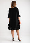 Thanny Ruffle Trim Shift Dress, Black