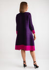 Thanny Contrast Trim Aline Dress, Purple