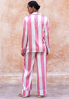 The Night Store Pink Stripe Luxurious Pyjama Set, Pink